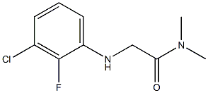 2-[(3-chloro-2-fluorophenyl)amino]-N,N-dimethylacetamide Struktur