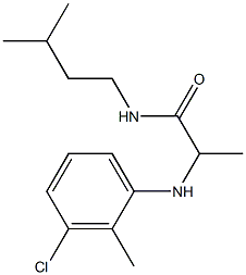 2-[(3-chloro-2-methylphenyl)amino]-N-(3-methylbutyl)propanamide Struktur