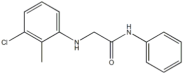 2-[(3-chloro-2-methylphenyl)amino]-N-phenylacetamide Struktur