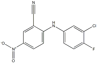 2-[(3-chloro-4-fluorophenyl)amino]-5-nitrobenzonitrile Struktur