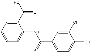 2-[(3-chloro-4-hydroxybenzene)amido]benzoic acid Struktur