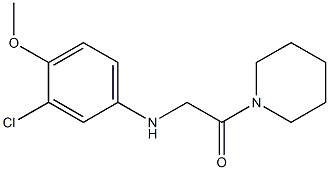 2-[(3-chloro-4-methoxyphenyl)amino]-1-(piperidin-1-yl)ethan-1-one Struktur