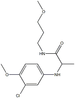 2-[(3-chloro-4-methoxyphenyl)amino]-N-(3-methoxypropyl)propanamide Struktur