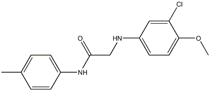 2-[(3-chloro-4-methoxyphenyl)amino]-N-(4-methylphenyl)acetamide Struktur