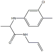 2-[(3-chloro-4-methylphenyl)amino]-N-(prop-2-en-1-yl)propanamide Struktur