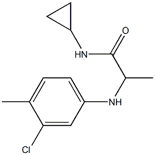 2-[(3-chloro-4-methylphenyl)amino]-N-cyclopropylpropanamide Struktur