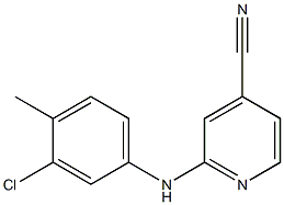 2-[(3-chloro-4-methylphenyl)amino]pyridine-4-carbonitrile Struktur