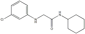 2-[(3-chlorophenyl)amino]-N-cyclohexylacetamide Struktur