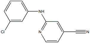 2-[(3-chlorophenyl)amino]pyridine-4-carbonitrile Struktur