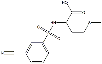 2-[(3-cyanobenzene)sulfonamido]-4-(methylsulfanyl)butanoic acid Struktur