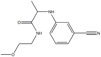 2-[(3-cyanophenyl)amino]-N-(2-methoxyethyl)propanamide Struktur