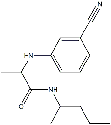 2-[(3-cyanophenyl)amino]-N-(pentan-2-yl)propanamide Struktur