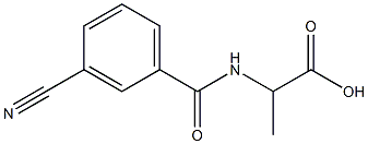 2-[(3-cyanophenyl)formamido]propanoic acid Struktur