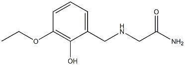 2-[(3-ethoxy-2-hydroxybenzyl)amino]acetamide Struktur