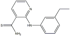 2-[(3-ethylphenyl)amino]pyridine-3-carbothioamide Struktur