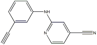 2-[(3-ethynylphenyl)amino]isonicotinonitrile Struktur