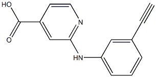 2-[(3-ethynylphenyl)amino]pyridine-4-carboxylic acid Struktur