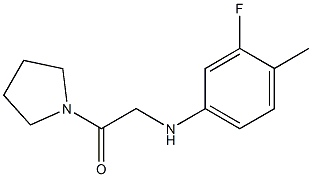 2-[(3-fluoro-4-methylphenyl)amino]-1-(pyrrolidin-1-yl)ethan-1-one Struktur