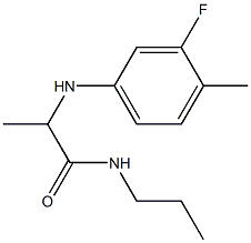 2-[(3-fluoro-4-methylphenyl)amino]-N-propylpropanamide Struktur