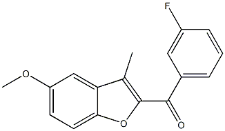 2-[(3-fluorophenyl)carbonyl]-5-methoxy-3-methyl-1-benzofuran Struktur