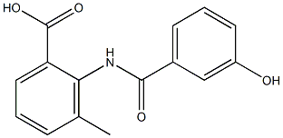 2-[(3-hydroxybenzoyl)amino]-3-methylbenzoic acid Struktur