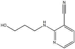 2-[(3-hydroxypropyl)amino]pyridine-3-carbonitrile Struktur