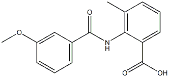 2-[(3-methoxybenzoyl)amino]-3-methylbenzoic acid Struktur