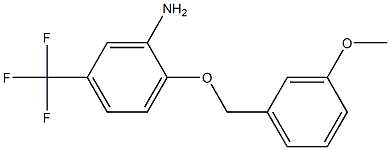 2-[(3-methoxyphenyl)methoxy]-5-(trifluoromethyl)aniline Struktur