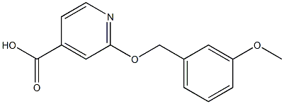 2-[(3-methoxyphenyl)methoxy]pyridine-4-carboxylic acid Struktur