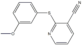 2-[(3-methoxyphenyl)sulfanyl]pyridine-3-carbonitrile Struktur