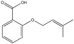 2-[(3-methylbut-2-enyl)oxy]benzoic acid Struktur