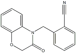 2-[(3-oxo-2,3-dihydro-4H-1,4-benzoxazin-4-yl)methyl]benzonitrile Struktur