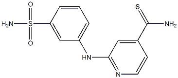 2-[(3-sulfamoylphenyl)amino]pyridine-4-carbothioamide Struktur