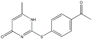 2-[(4-acetylphenyl)sulfanyl]-6-methyl-1,4-dihydropyrimidin-4-one Struktur