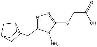 2-[(4-amino-5-{bicyclo[2.2.1]heptan-2-ylmethyl}-4H-1,2,4-triazol-3-yl)sulfanyl]acetic acid Struktur