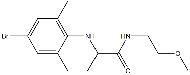 2-[(4-bromo-2,6-dimethylphenyl)amino]-N-(2-methoxyethyl)propanamide Struktur