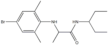 2-[(4-bromo-2,6-dimethylphenyl)amino]-N-(pentan-3-yl)propanamide Struktur