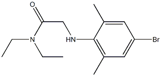 2-[(4-bromo-2,6-dimethylphenyl)amino]-N,N-diethylacetamide Struktur