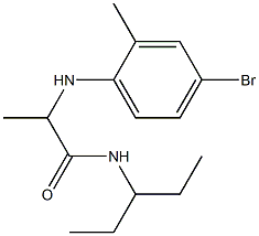 2-[(4-bromo-2-methylphenyl)amino]-N-(pentan-3-yl)propanamide Struktur