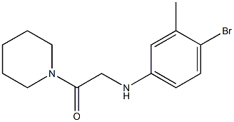 2-[(4-bromo-3-methylphenyl)amino]-1-(piperidin-1-yl)ethan-1-one Struktur