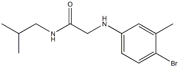 2-[(4-bromo-3-methylphenyl)amino]-N-(2-methylpropyl)acetamide Struktur