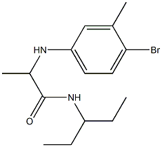 2-[(4-bromo-3-methylphenyl)amino]-N-(pentan-3-yl)propanamide Struktur