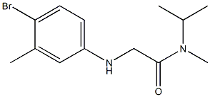 2-[(4-bromo-3-methylphenyl)amino]-N-methyl-N-(propan-2-yl)acetamide Struktur