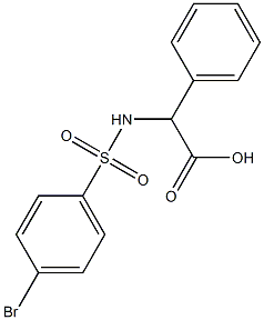 2-[(4-bromobenzene)sulfonamido]-2-phenylacetic acid Struktur