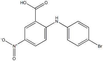 2-[(4-bromophenyl)amino]-5-nitrobenzoic acid Struktur