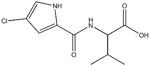 2-[(4-chloro-1H-pyrrol-2-yl)formamido]-3-methylbutanoic acid Struktur