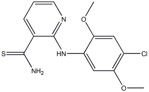 2-[(4-chloro-2,5-dimethoxyphenyl)amino]pyridine-3-carbothioamide Struktur