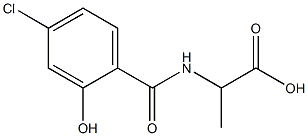 2-[(4-chloro-2-hydroxybenzoyl)amino]propanoic acid Struktur