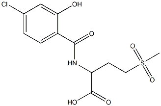 2-[(4-chloro-2-hydroxyphenyl)formamido]-4-methanesulfonylbutanoic acid Struktur