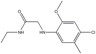 2-[(4-chloro-2-methoxy-5-methylphenyl)amino]-N-ethylacetamide Struktur